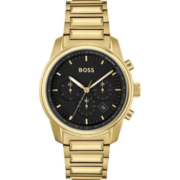 Męski zegarek Hugo Boss Trace 1514006 z kopertą z PVD złota Ø44 mm – zdjęcie główne
