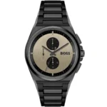 Męski zegarek Hugo Boss Steer 1514043 z czarną stalową kopertą Ø46 mm – zdjęcie główne