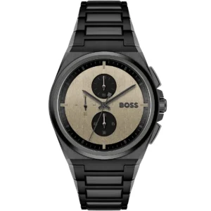 Męski zegarek Hugo Boss Steer 1514043 z czarną stalową kopertą Ø46 mm – zdjęcie główne