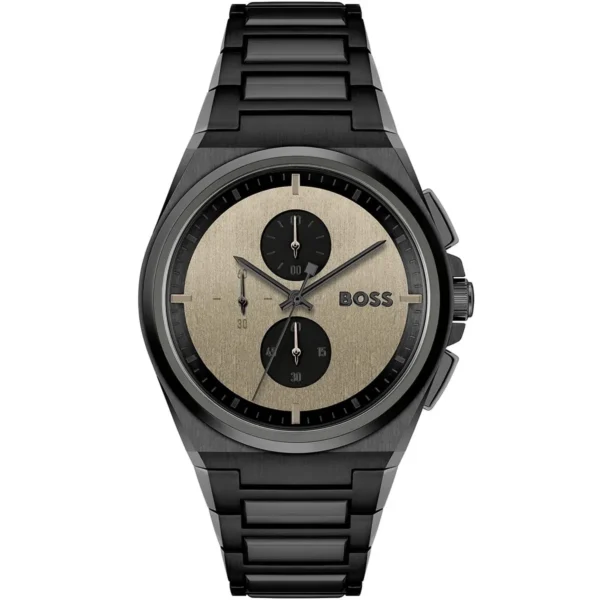 Męski zegarek Hugo Boss Steer 1514043 z czarną stalową kopertą Ø46 mm – zdjęcie główne