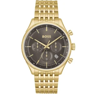 Męski zegarek Hugo Boss Gregor 1514051 z PVD złotą kopertą Ø45 mm – zdjęcie główne