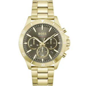 Męski zegarek Hugo Boss Troper 1514059 z PVD złotą kopertą Ø45 mm – zdjęcie główne