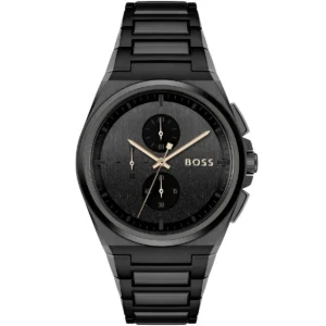 Męski zegarek Hugo Boss Steer 1514068 z czarną stalową kopertą Ø45 mm – zdjęcie główne