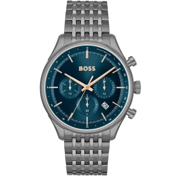 Męski zegarek Hugo Boss Gregor 1514083 z grafitową stalową kopertą Ø45 mm – zdjęcie główne