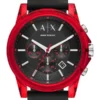 Męski chronograf AX1338 Armani Exchange z czerwoną kopertą – oryginalne zdjęcie główne