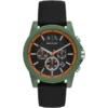 Męski chronograf AX1348 Armani Exchange z zieloną kopertą – oryginalne zdjęcie główne