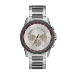 Męski chronograf AX1745 Armani Exchange z szarą tarczą