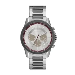 Męski chronograf AX1745 Armani Exchange z szarą tarczą