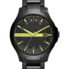 Męski chronograf AX2407 Armani Exchange z czarną bransoletą – oryginalne zdjęcie główne