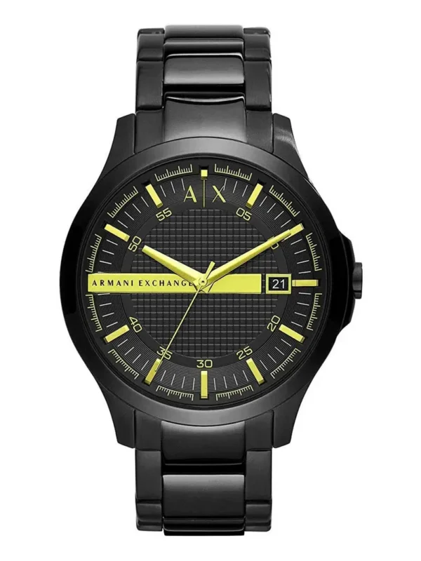 Męski chronograf AX2407 Armani Exchange z czarną bransoletą