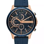 Męski chronograf AX2440 Armani Exchange z niebieską tarczą