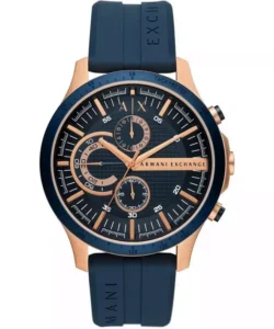 Męski chronograf AX2440 Armani Exchange z niebieską tarczą