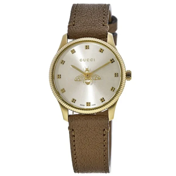 Zegarek damski Gucci G-Timeless YA1265022 – klasyczna minimalistyczna tarcza ze stalową kopertą Ø32 mm