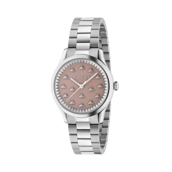 Zegarek damski Gucci G-Timeless YA1265033 – minimalistyczna tarcza i elegancka stalowa koperta
