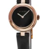 Zegarek damski Gucci Diamantissima YA141501 czarna tarcza i koperta PVD różowe złoto Ø27 mm zdjęcie główne