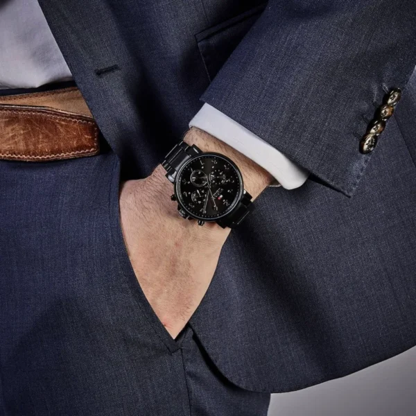 Zegarek Daniel 1710383 czarny mesh chronograf – zdjęcie 10