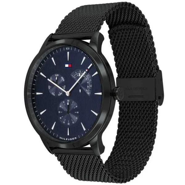 Granatowa tarcza zegarka Brad 1710392 na mesh bransolecie 22 mm – zdjęcie 3