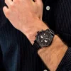 Czarny chronograf Evan 1710410 Ø44 mm na mesh bransolecie PVD czarny 22 mm – zdjęcie 11