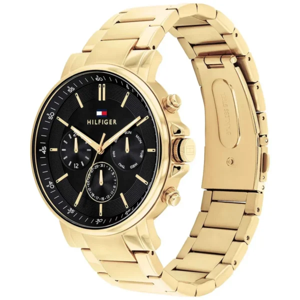 Czarna tarcza open-heart 1710589 z mesh bransoletą 22 mm – zdjęcie 9