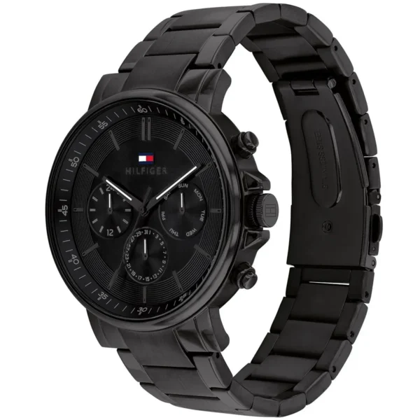 Czarna tarcza chronografu 1710590 z PVD bransoletą 22 mm – zdjęcie 2