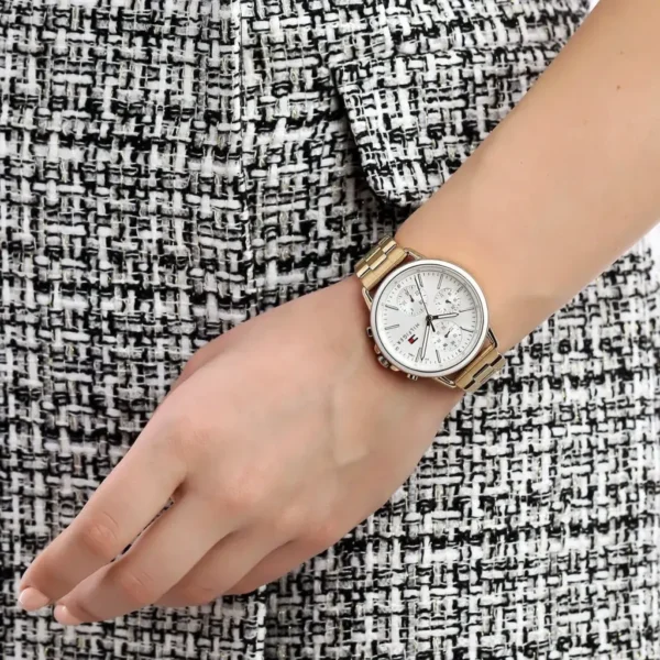 Jasno-złota tarcza Ø40 mm 1781786 z pozłacaną bransoletą 18 mm – zdjęcie 3