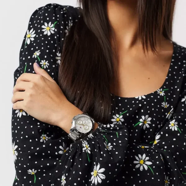 Srebrna tarcza z meshową bransoletą – zdjęcie 4