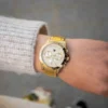 Złoty zegarek z meshową bransoletą PVD gold – zdjęcie 4