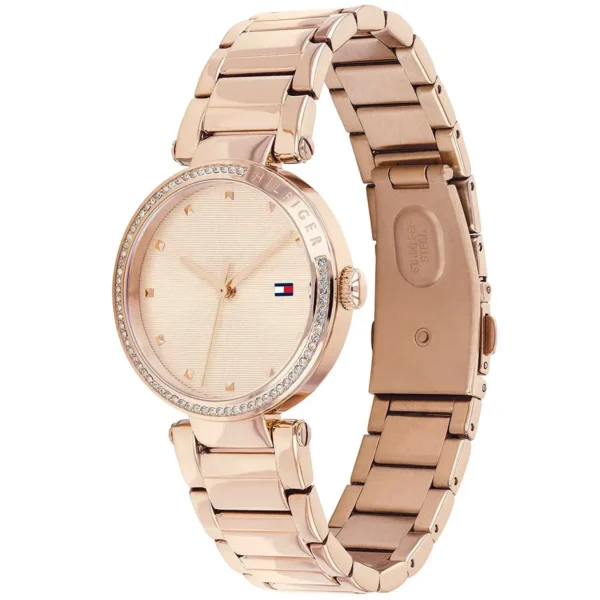 Zegarek 1782237 różowozłoty mesh z cyrkoniami. – zdjęcie 2