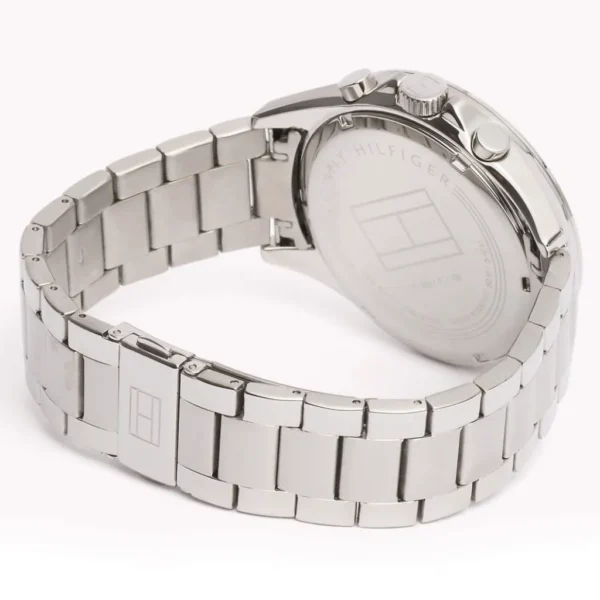 Zegarek męski Tommy Hilfiger Luke 1791120 czarna tarcza stalowa bransoleta chronograf – zdjęcie 3