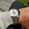 Zegarek męski Tommy Hilfiger Luke 1791121 złota koperta biała tarcza tachymetr chronograf – zdjęcie 12