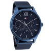 Zegarek męski Tommy Hilfiger Damon 1791421 granatowa tarcza brązowy pasek skórzany – zdjęcie 2