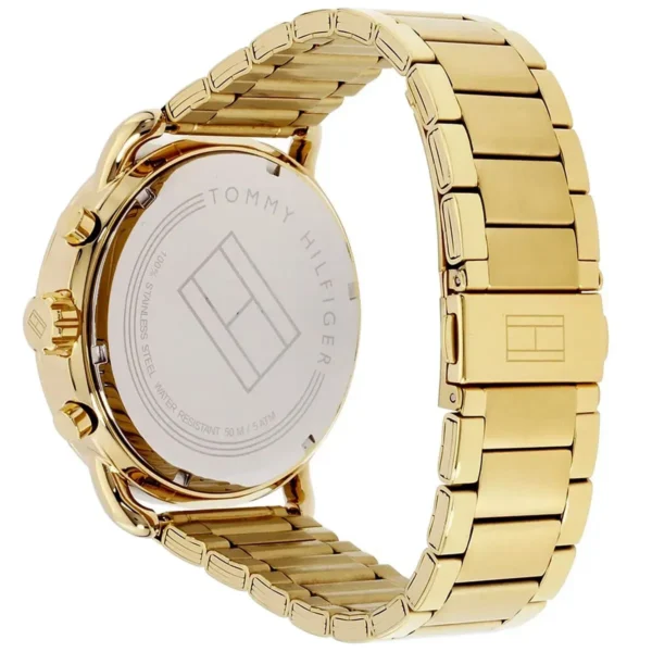 Złoty zegarek męski Tommy Hilfiger Briggs 1791455 Ø46 mm biała tarcza – zdjęcie 2