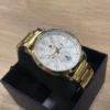 Złoty zegarek męski Tommy Hilfiger Briggs 1791455 Ø46 mm biała tarcza – zdjęcie 3