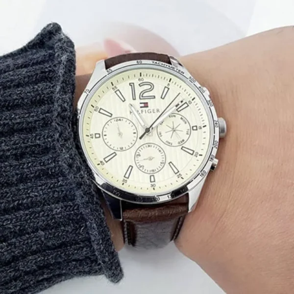 Tommy Hilfiger Gavin 1791467 Ø44 mm kremowa tarcza – zdjęcie 3