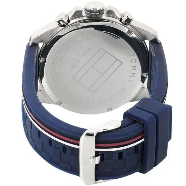 Zegarek męski Tommy Hilfiger Decker 1791476 granatowa tarcza tachymetr pasek z tworzywa – zdjęcie 2