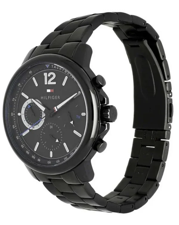 Zegarek męski Landon 1791529 czarna powłoka mesh cztery datowniki – zdjęcie 2