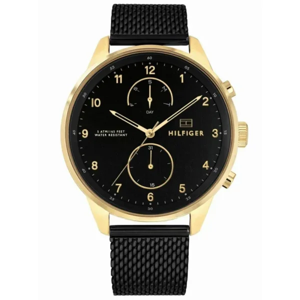 Tommy Hilfiger Chase 1791580 Ø44×50×10 mm czarna tarcza – zdjęcie 2