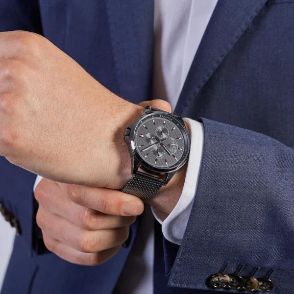 Tommy Hilfiger Shawn 1791613 Ø44 mm szara tarcza – zdjęcie 5