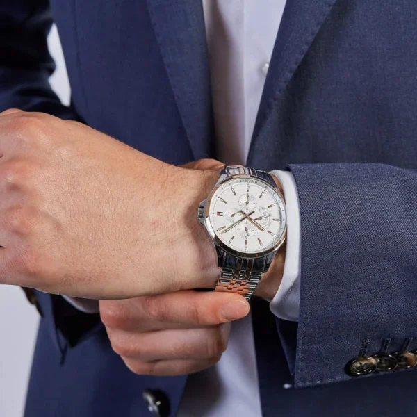 Tommy Hilfiger Shawn 1791617 Ø44 mm biała tarcza – zdjęcie 4