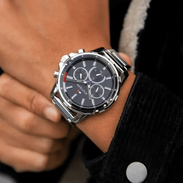 Tommy Hilfiger Mason Le 1791936 Ø45 mm czarna tarcza – zdjęcie 4