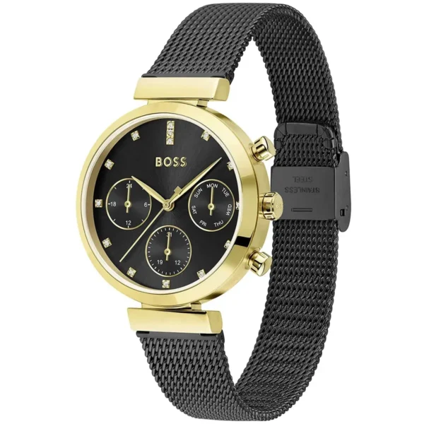 Elegancki chronograf Hugo Boss Flawless 1502627 z kopertą ze stali w odcieniu złota o średnicy 36mm – zdjęcie 2