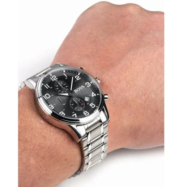 Męski zegarek Hugo Boss Aeroliner Chronograph 1513181 z kopertą ze stali nierdzewnej o średnicy 44mm – zdjęcie 3