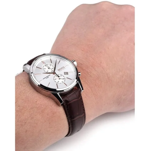 Męski zegarek Hugo Boss Jet Chrono 1513280 z kopertą o średnicy 42mm ze stali nierdzewnej PVD różowozłotej – zdjęcie 4