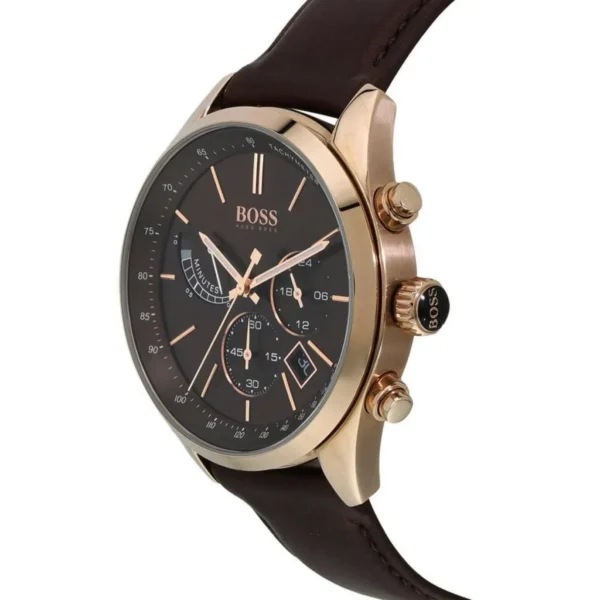 Męski zegarek Hugo Boss Talent 1513605 z kopertą ze stali w odcieniu różowego złota o średnicy 44mm – zdjęcie 3