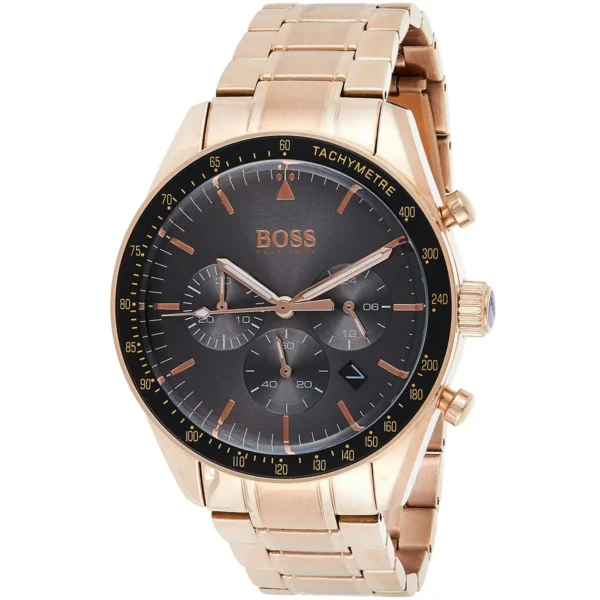 Męski zegarek Hugo Boss Chronograph 1513632 z kopertą ze stali nierdzewnej różowozłotej o średnicy 44mm – zdjęcie 2
