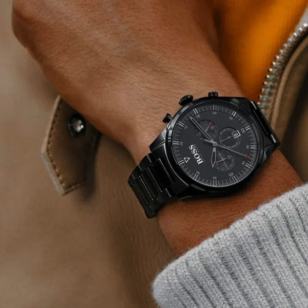 Męski zegarek Hugo Boss Pioneer 1513714 ze stalową kopertą o średnicy 44mm – zdjęcie 4
