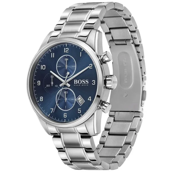 Męski zegarek Hugo Boss Skymaster 1513784 ze stalową kopertą o średnicy 44mm – zdjęcie 4