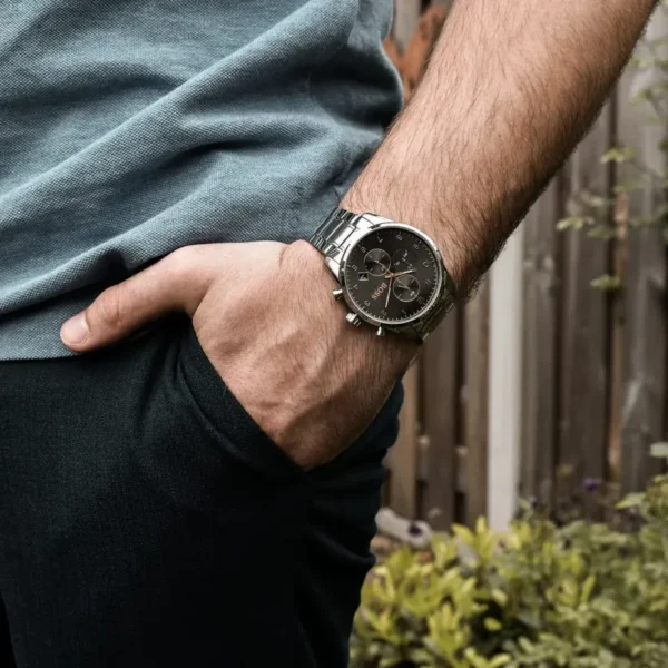 Męski zegarek Hugo Boss Skymaster 1513789 ze stalową kopertą o średnicy 44mm – zdjęcie 4