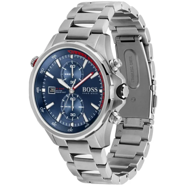 Męski zegarek Hugo Boss Globetrotter 1513823 ze stalową kopertą o średnicy 46mm – zdjęcie 2