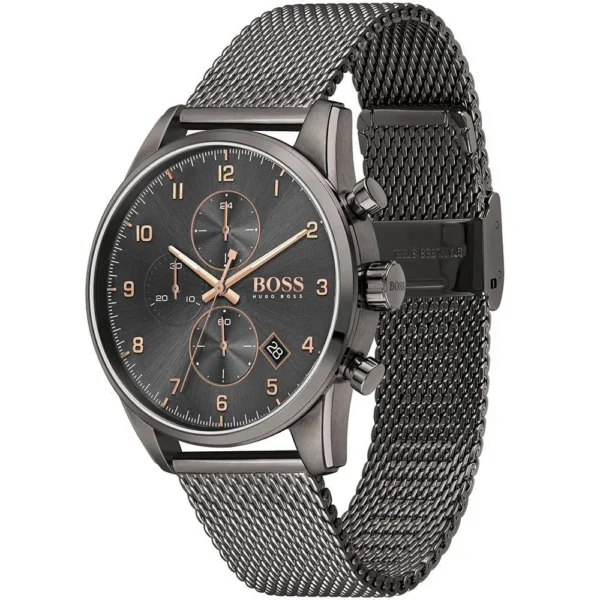 Męski zegarek Hugo Boss Skymaster 1513837 ze stalową kopertą o średnicy 44mm – zdjęcie 3